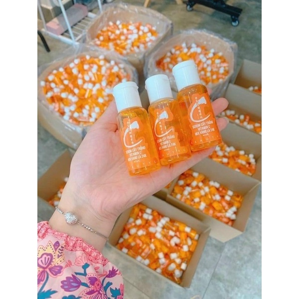 Serum collagen cáy trắng mix vàng lá