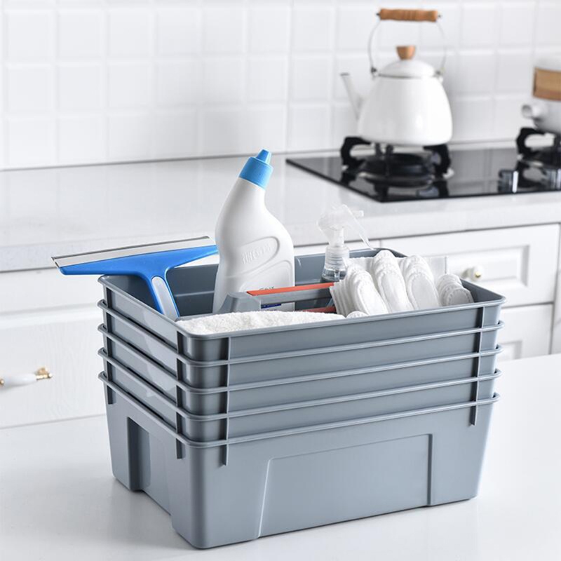 Hộp Đựng Dụng Cụ 2 Ngăn Bằng Nhựa Cứng Có Tay Cầm Cho Phòng Khách Nhà Bếp