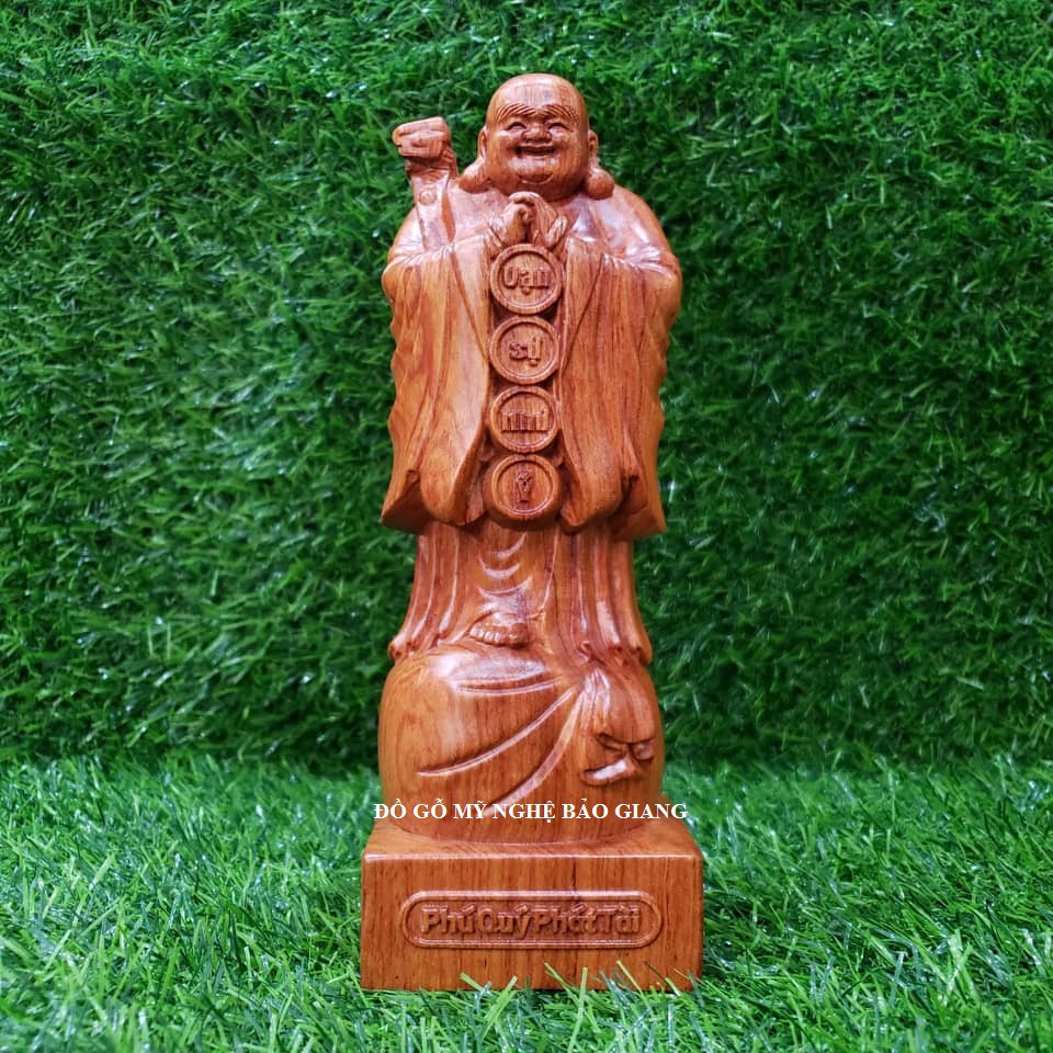 [GIA RE] Tượng phật di lặc chúc phúc gỗ hương