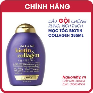 [Giá Hủy Diệt ] DẦU GỘI OGX Thick and Full Biotin and Collagen Shampoo 385ml Cao Cấp