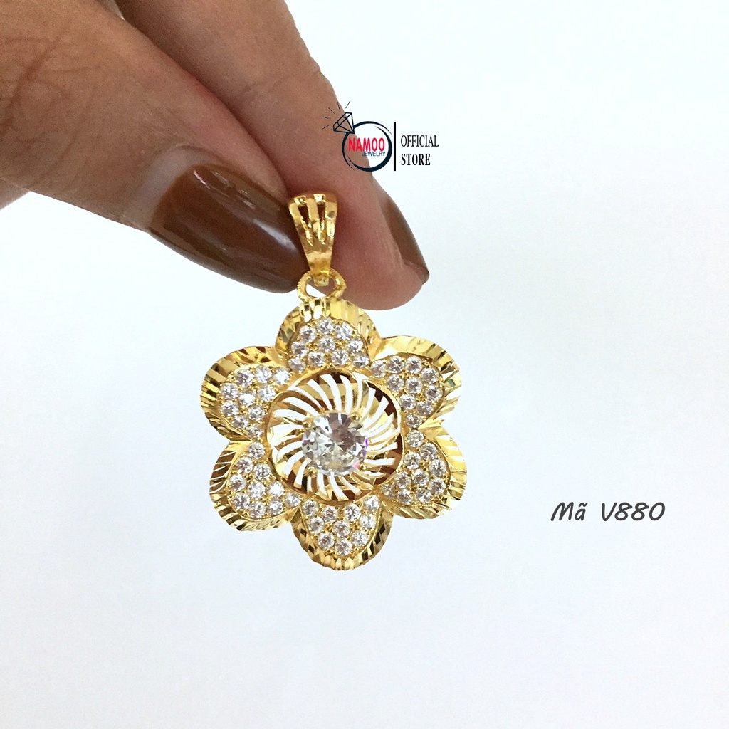 Dây Chuyền Nữ Bản Lớn V880 Đính Đá Mạ vàng