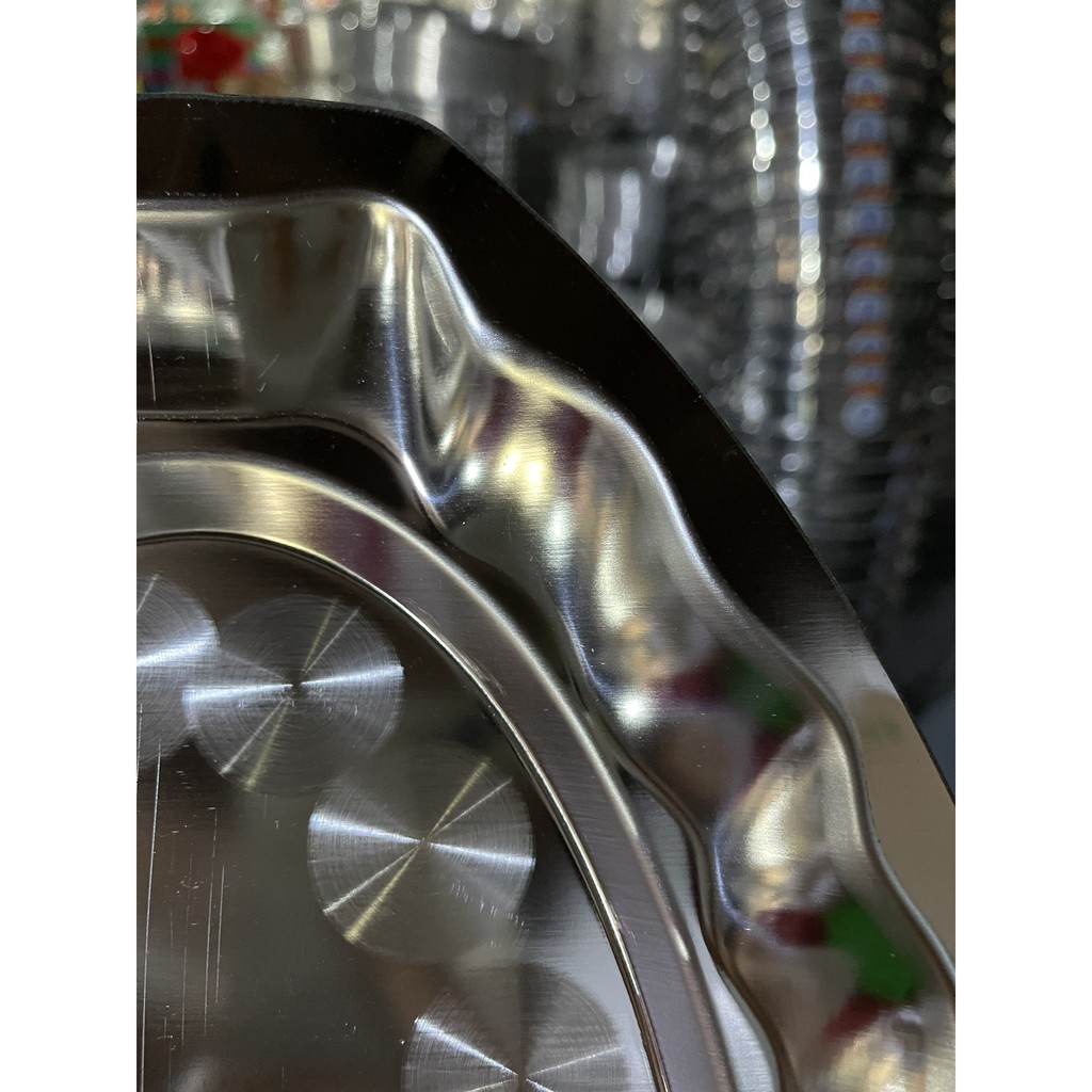 Dĩa hột xoài inox cao cấp nhỏ, lớn, cạn, sâu đủ loại, thiết kế dĩa hoa văn đẹp mắt sáng bóng của gia dụng Du Thủy