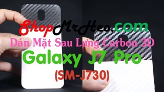 Miếng dán mặt lưng cacbon vân 3D sam sung j7pro,j7 pro