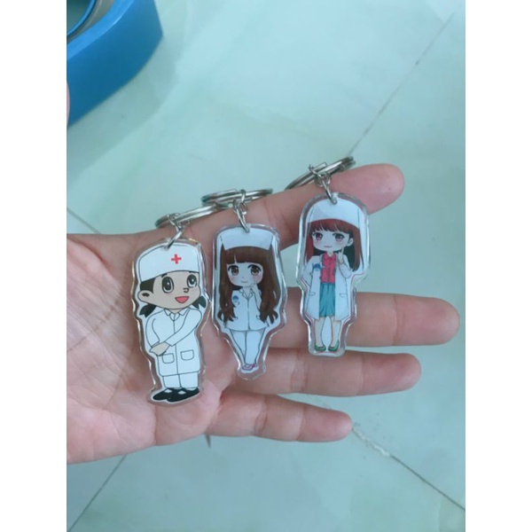 móc khóa chibi y tá bác sĩ