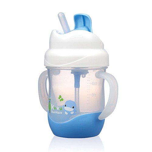 Bình bình tập uống chống sặc cho bé có tay cầm 200ml ku.ku duckbillKu5472