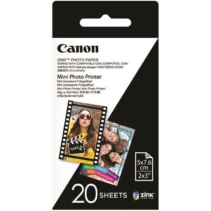 Giấy in ảnh Canon Zink Zero dành cho máy in Canon (20 tấm) - Chính Hãng Canon ZP-2030 và PV123