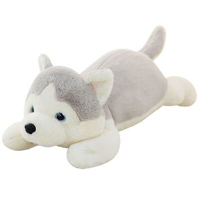 GẤU BÔNG CHÓ HUSKY (70 CM) GB38 (TRẮNG PHỐI XÁM)