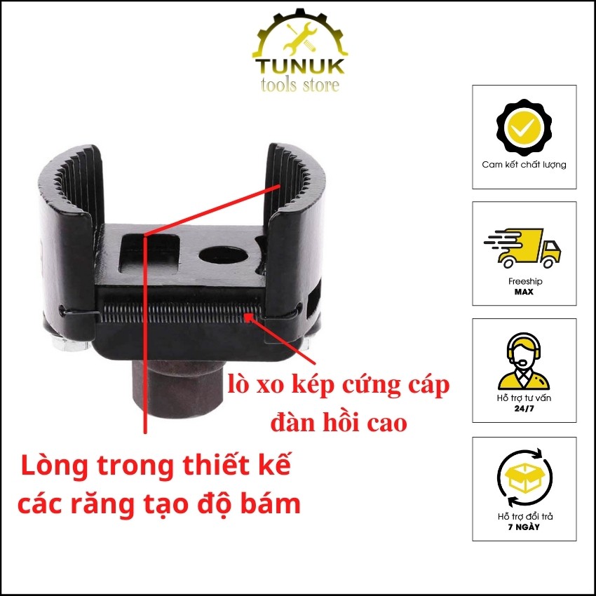 Vam tháo lọc nhớt TUNUK , cảo mở cốc lọc dầu ô tô xe con du lịch bán nguyệt đa năng