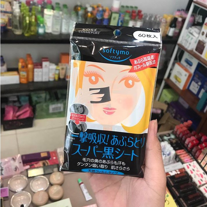 Giấy thấm dầu kose softymo Nhật Bản 60 tờ