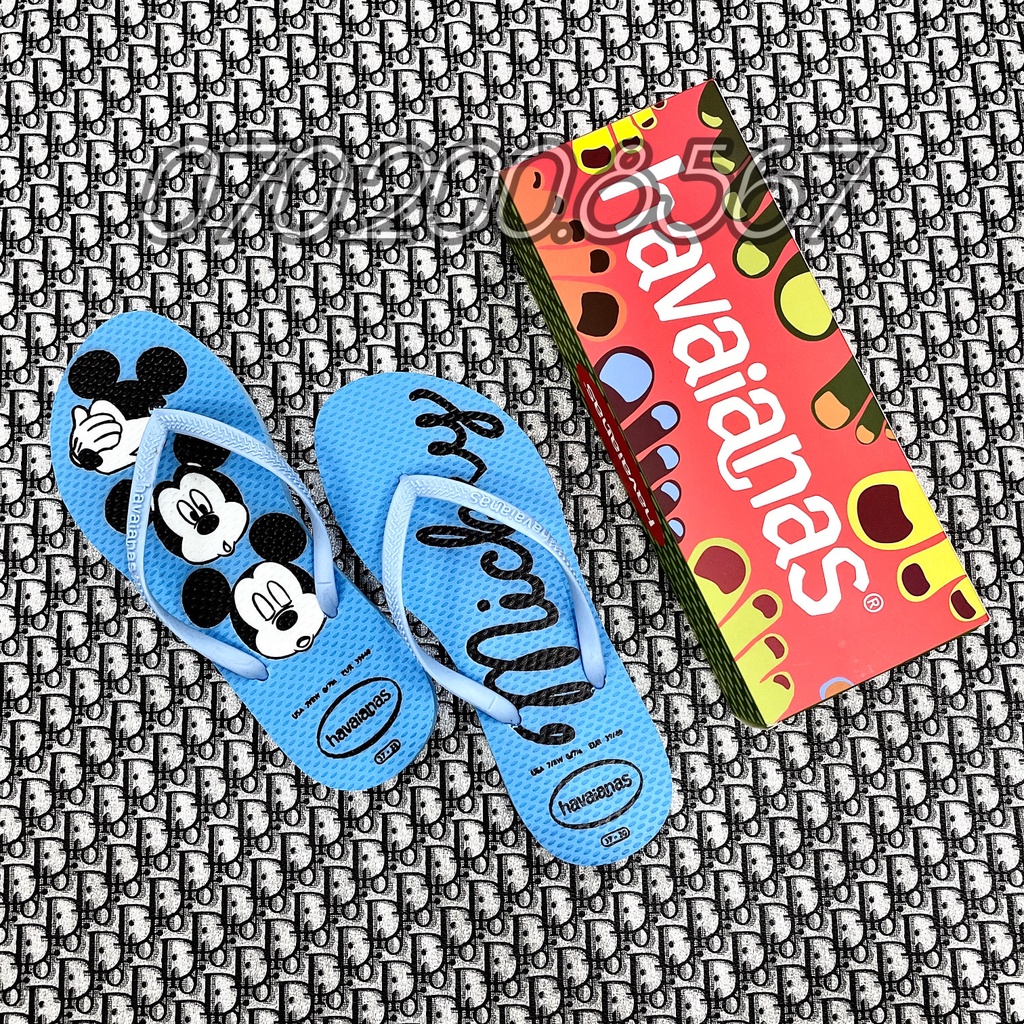 Dép xỏ ngón Havaianas nữ Mickey thời trang cá tính, nhiều màu lựa chọn phù hợp đi biển chống trơn trượt.