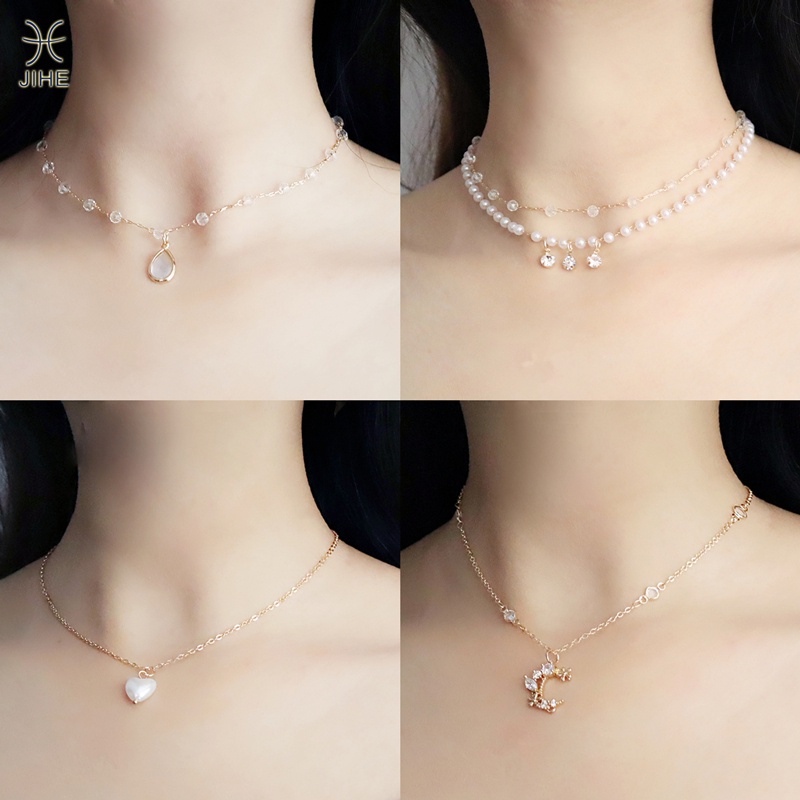 Vòng cổ choker Đính Ngọc Trai Thời Trang Dành Cho Nữ