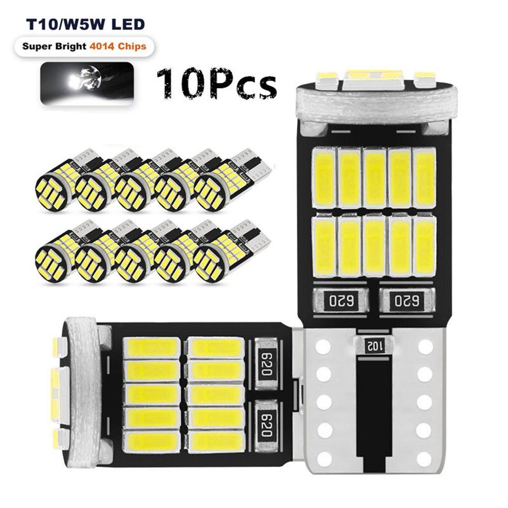Set 10 Đèn Led W5W T10 Siêu Sáng Gắn Biển Số Xe Hơi