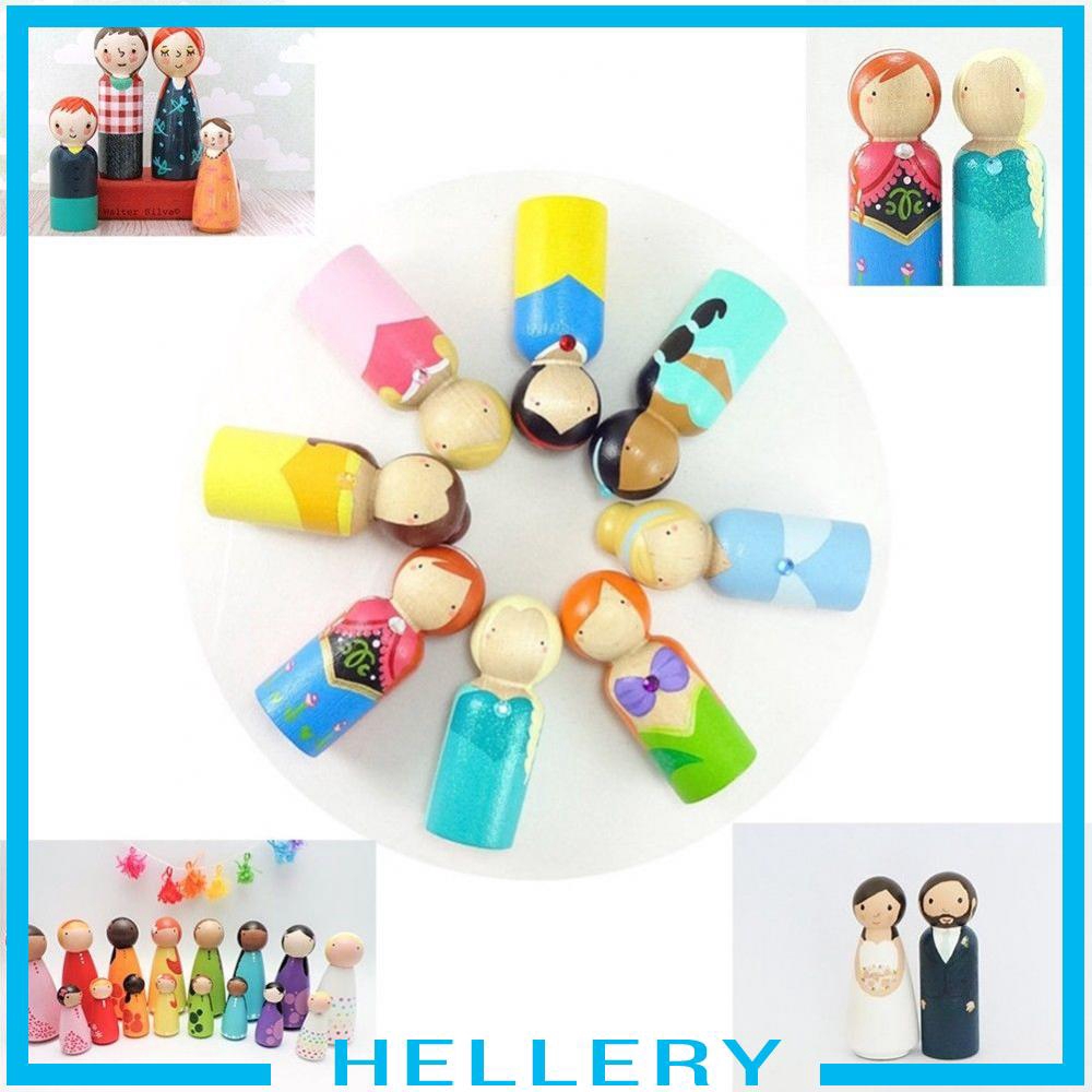 [HelleryVN] Set 20 Búp Bê Gỗ Hình Người Bodies Tự Nhiên Chưa Hoàn Thiện