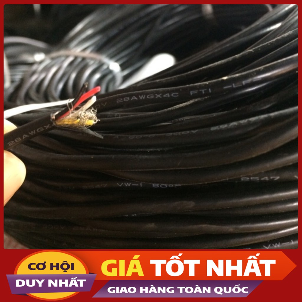 10m Dây điện 4 lõi 28AWG chống nhiễu