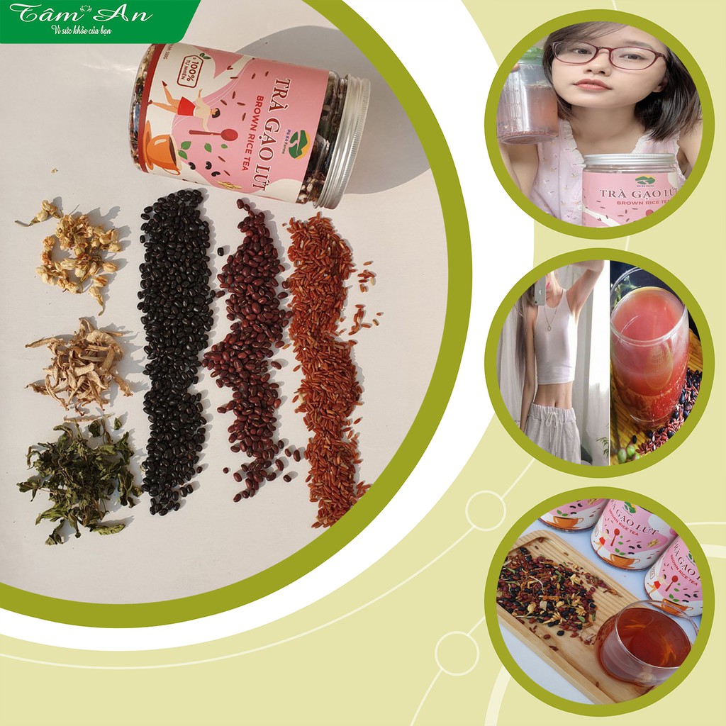 TRÀ GẠO LỨT PÔ KÔ - Hộp 500g - Giúp giảm cân, giữ dáng, làn da mịn màng và thanh lọc cơ thể
