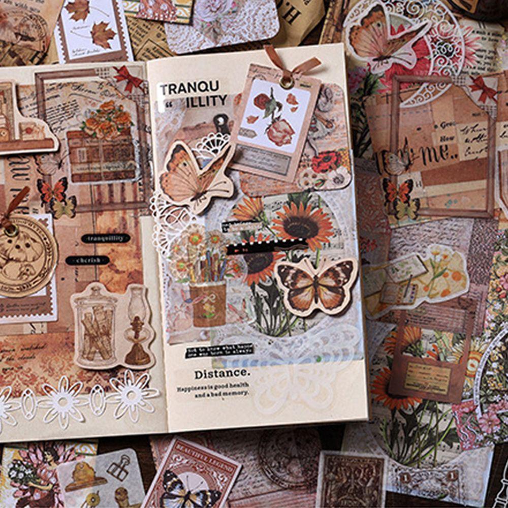 Lloyd Bộ Sticker Họa Tiết Hoa Không Gian Thực Vật Nghệ Thuật DIY Trang Trí Sổ Nhật Ký Văn Phòng Phẩm