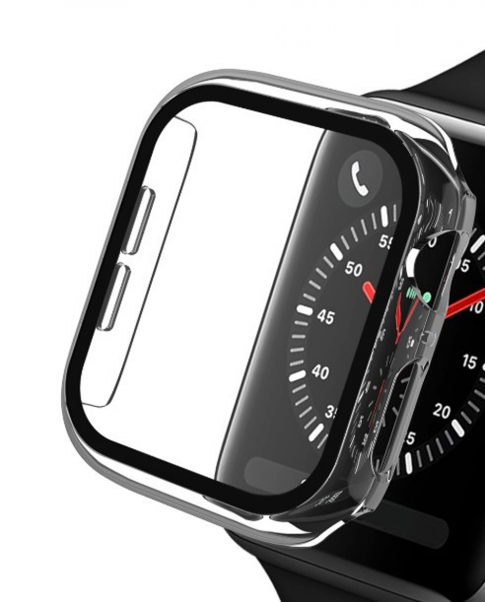 Ốp Bảo Vệ Toàn Diện Mặt Đồng Hồ Lykry Kính Cường Lực 2 Trong 1 Cho iWatch Series 5/4/3/2/1