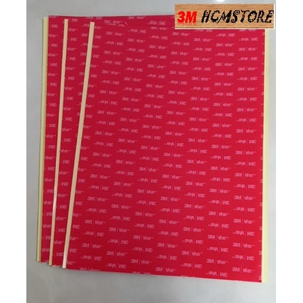 VHB 3M 4905 tờ A4 - Thịt keo TRONG SUỐT Dầy 0.5mm - BĂNG KEO CƯỜNG LỰC SIÊU DÍNH cho các bề mặt KÍNH VÀ KIM LOẠI