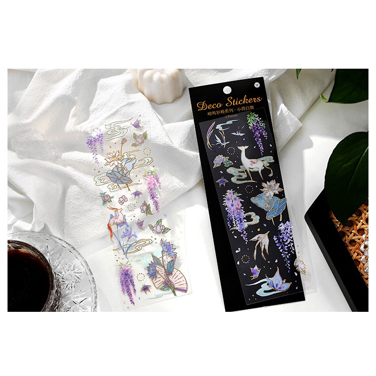Sticker cổ trang bullet journal dụng cụ dán làm sổ trang trí thư decor scrapbook toploader ST32