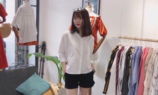 Áo sơ mi Oversize phối 2 túi