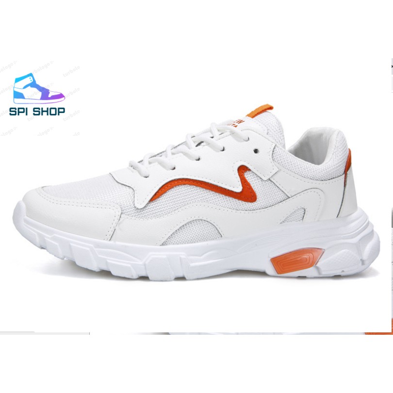 Giày thể thao nam đế cao - Giày Sneakers Nam Spiso Ts57 Trắng