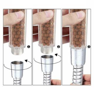 3 Modes Shower Head High Pressure Water Saving Filtered Ionic SPA Shower