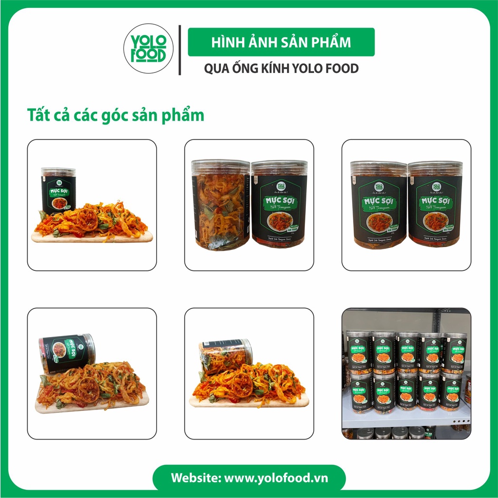 Mực xé sợi sốt chanh tomyum 220g YOLO FOOD đồ ăn vặt, chất lượng, mực sợi tomyum vị thái chua ngọt, ngon đóng hộp atvstp