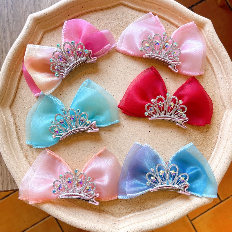 1 Kẹp Tóc Hình Vương Miện Công Chúa Thời Trang Cho Bé Gái