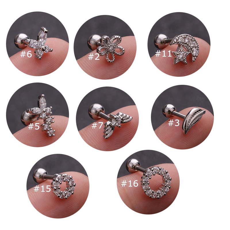 Khuyên Tai Thép Không Gỉ 16g Dày 6mm