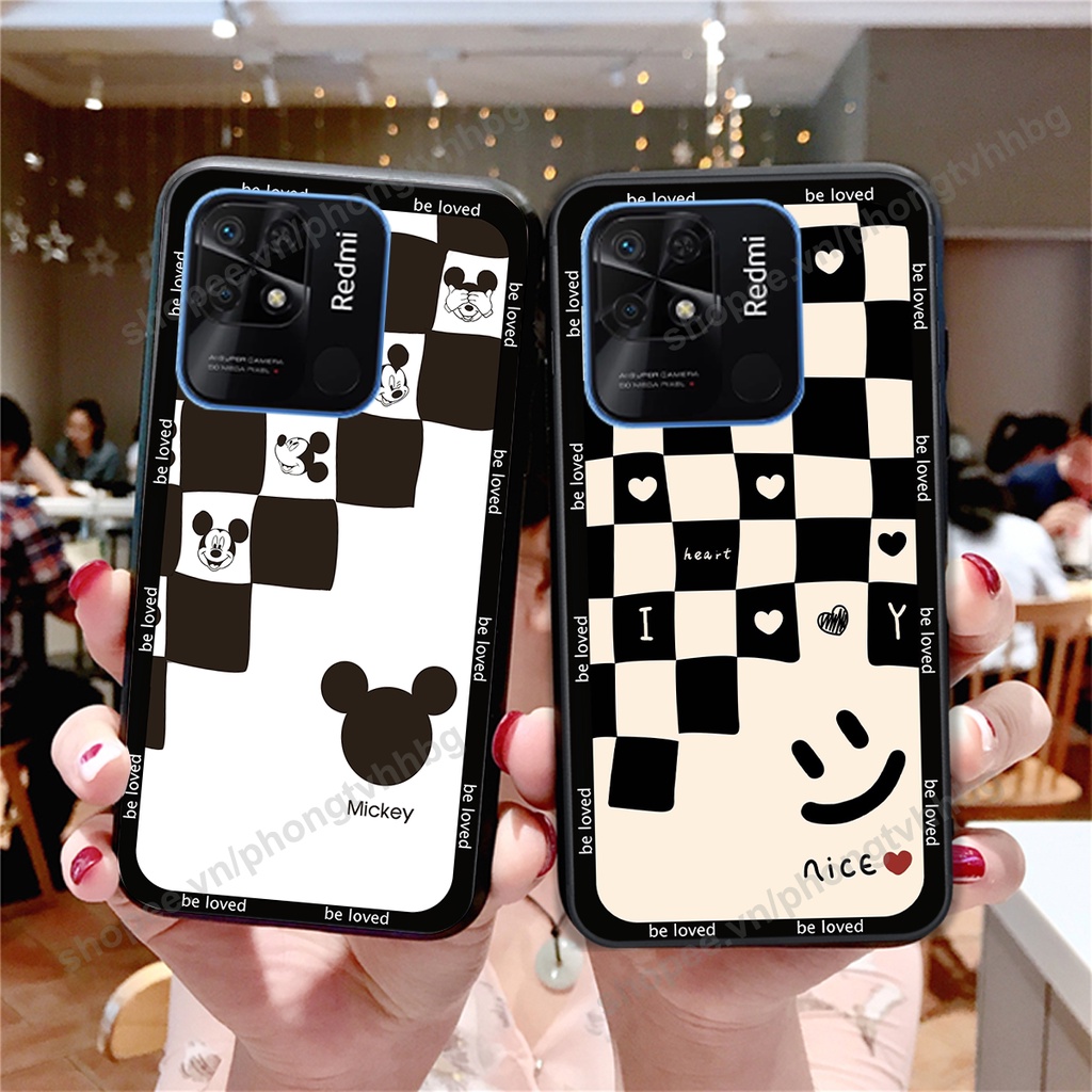 Ốp lưng Xiaomi Redmi 9C / Redmi 10c in mẫu TRÁI TIM caro, chuột mikey thể thao cực đẹp cute cực bền bỉ