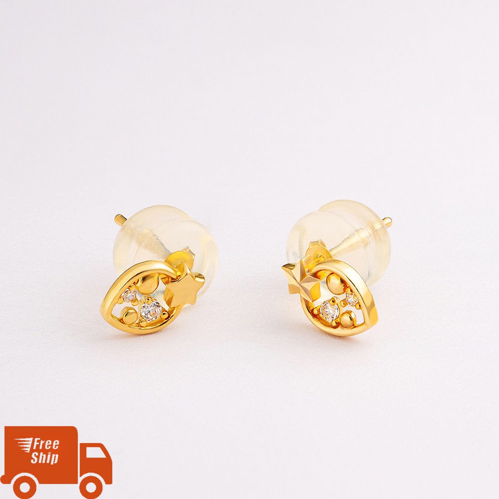 [Mã FARSBR241 giảm 15k đơn 0đ] Bông tai vàng 14k BTFE2464 Huy Thanh Jewelry