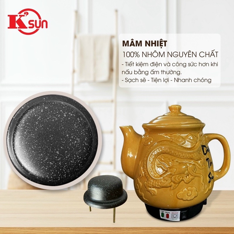 [bảo hành 1 năm chính hãng] Ấm Sắc Thuốc Bằng Điện Dược Tâm Sinh, Siêu Nấu Thuốc Tự Động 3,2l, Nồi Nấu Thuốc Bắc Điện