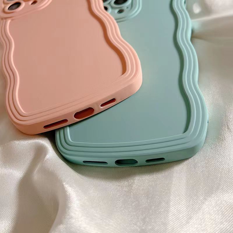 Ốp Điện Thoại Silicon Họa Tiết Gợn Sóng Màu Kẹo Cho iPhone XR X XS Max 7 8 6 6S Plus SE 2020