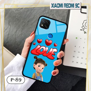 Ốp lưng kính 3D Xiaomi Redmi 9C-cute