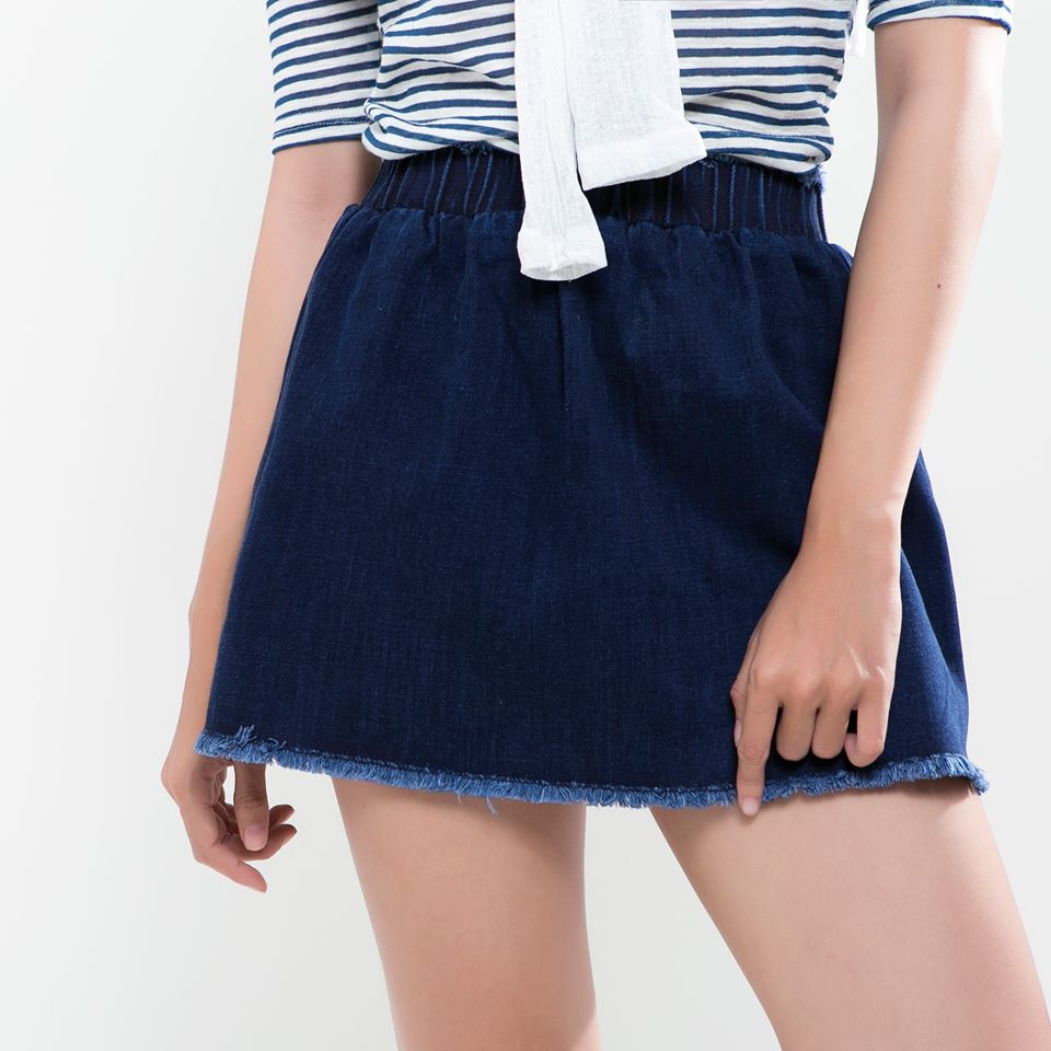 Chân váy jeans lưng thun co giãn siêu xinh