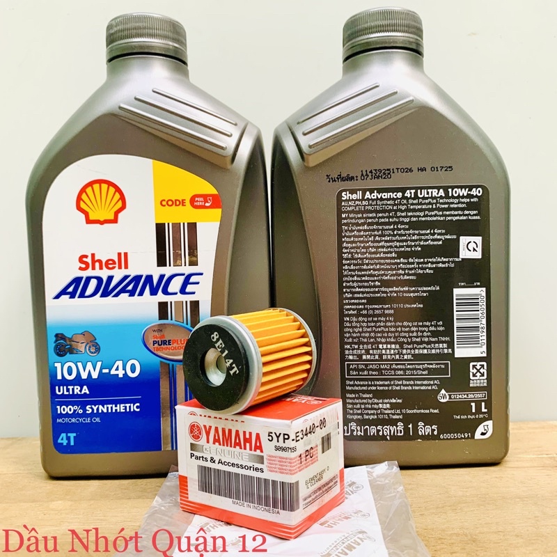 Shell Châu Á - Nhớt Shell Advance Ultra 10W-40 Made in Thailand - Tem 2 Lớp