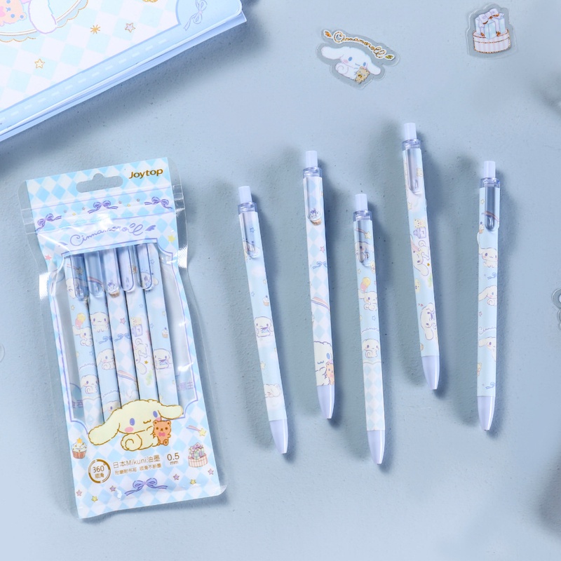SANRIO Set 5 Bút Mực Gel Ngòi 0.5mm Hình Kuromi Melody Dễ Thương