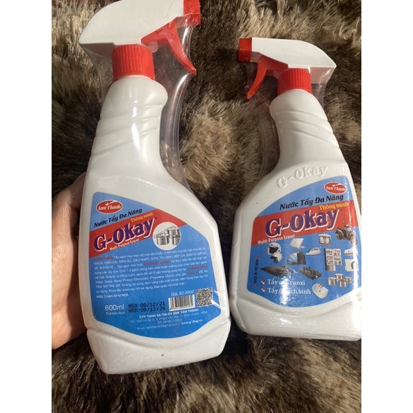 Nước tẩy rửa đa năng , tẩy xoong nồi , tẩy cặn canxi G okay 600ml