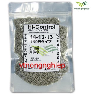 Phân chì tan chậm Nhật Bản Hi-Control, npk 14-13-13, túi 500(g)