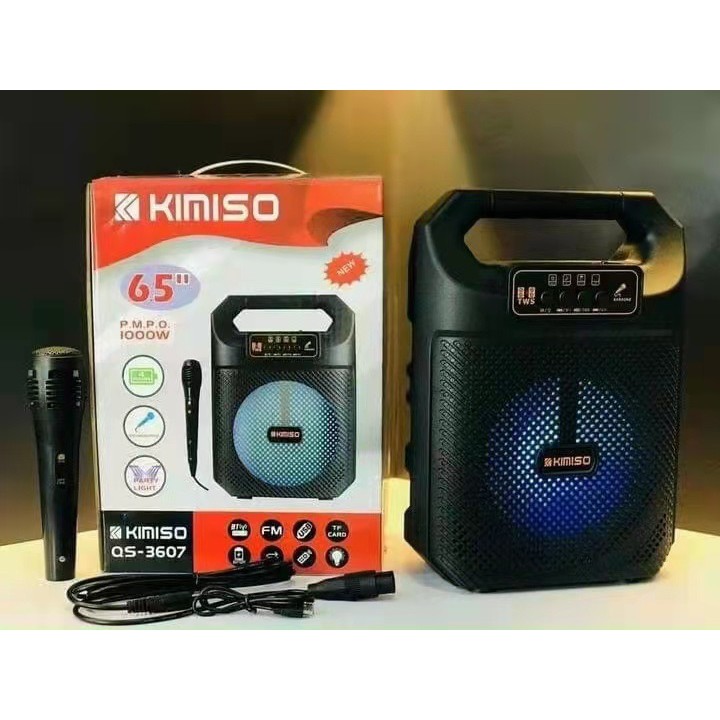 Loa bluetooth hát Karaoke KIMISO QS-3607 thiết kế đẹp mắt, âm thanh hay trung thực,đỉnh cao chất lượng,lỗi 1 đổi 1