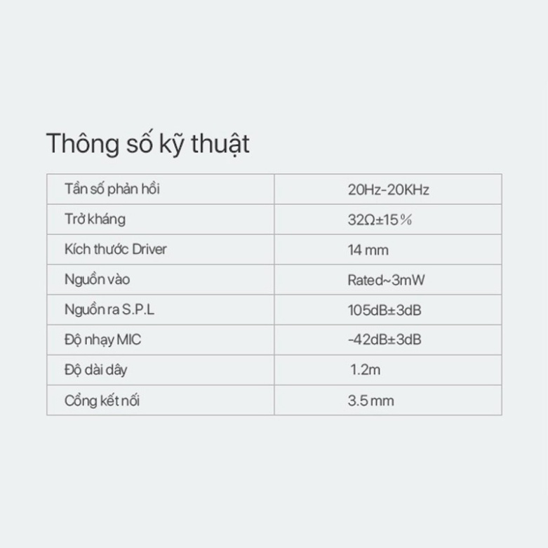 Tai nghe nhét tai ACOME AW01, Chất âm rõ nét, Chất liệu dây siêu bền, chống rối, Có Micro đàm thoại, Đeo tai dễ chịu