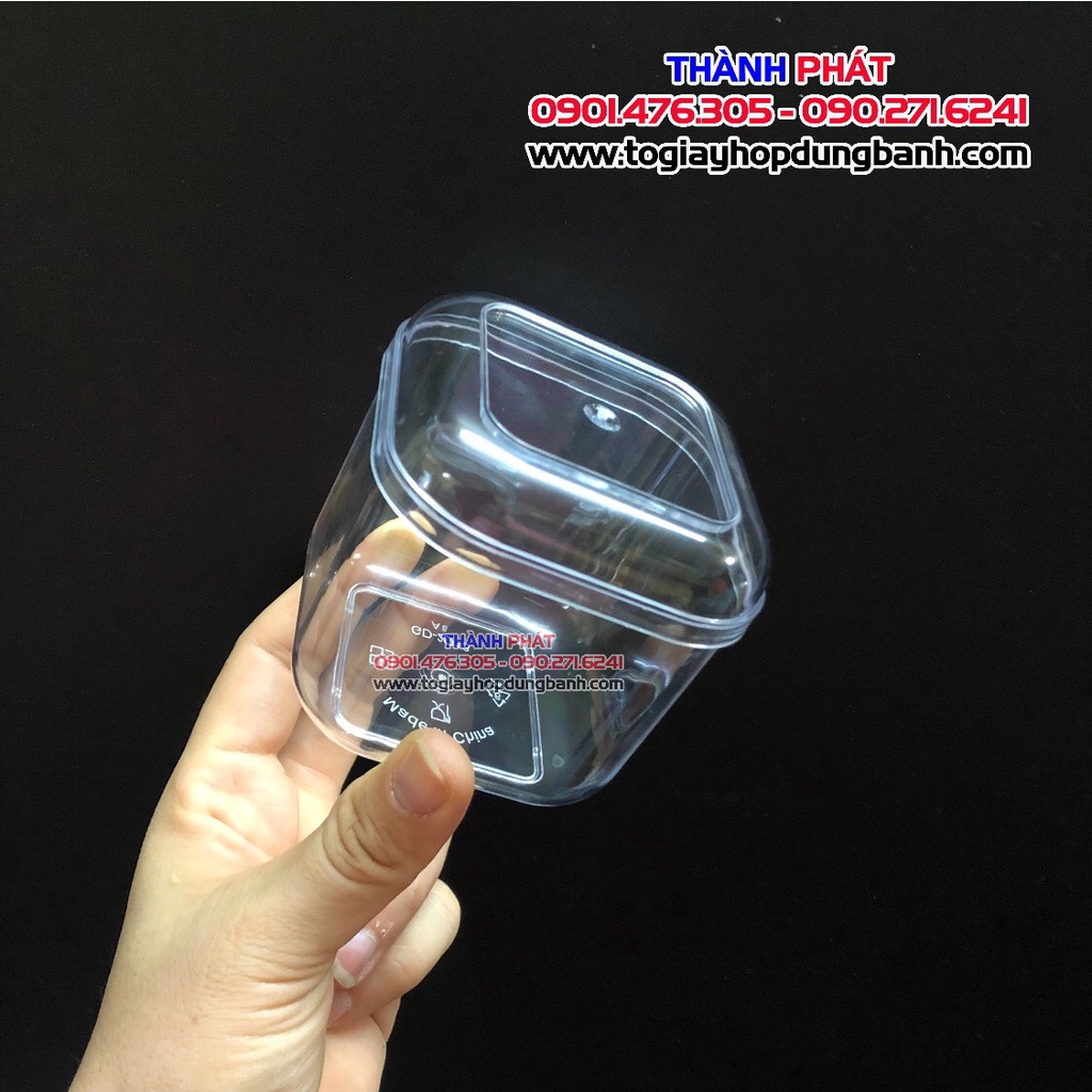 20 Hộp mica vuông đựng bánh lạnh tiramisu, panna cotta, mousse GD-2013