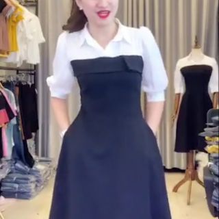 Váy pha đen trắng umi