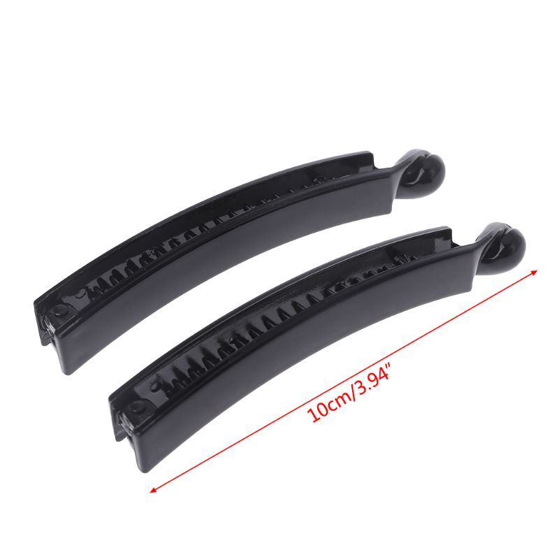 Set 2 Kẹp Tóc Nhựa Hình Vuông Màu Đen 10Cm Dành Cho Nữ