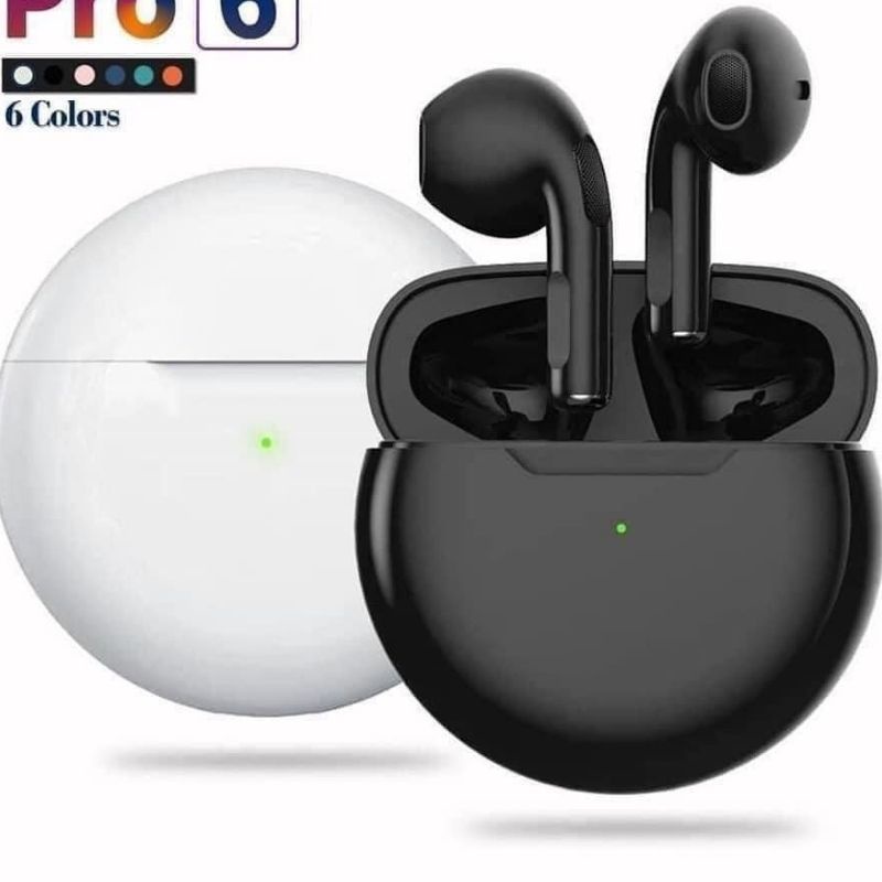 Tai nghe bluetooth không dây Pro 6 cảm biến đổi tên định vị âm thanh nổi và bass trầm Miibooshi D5.030.CA