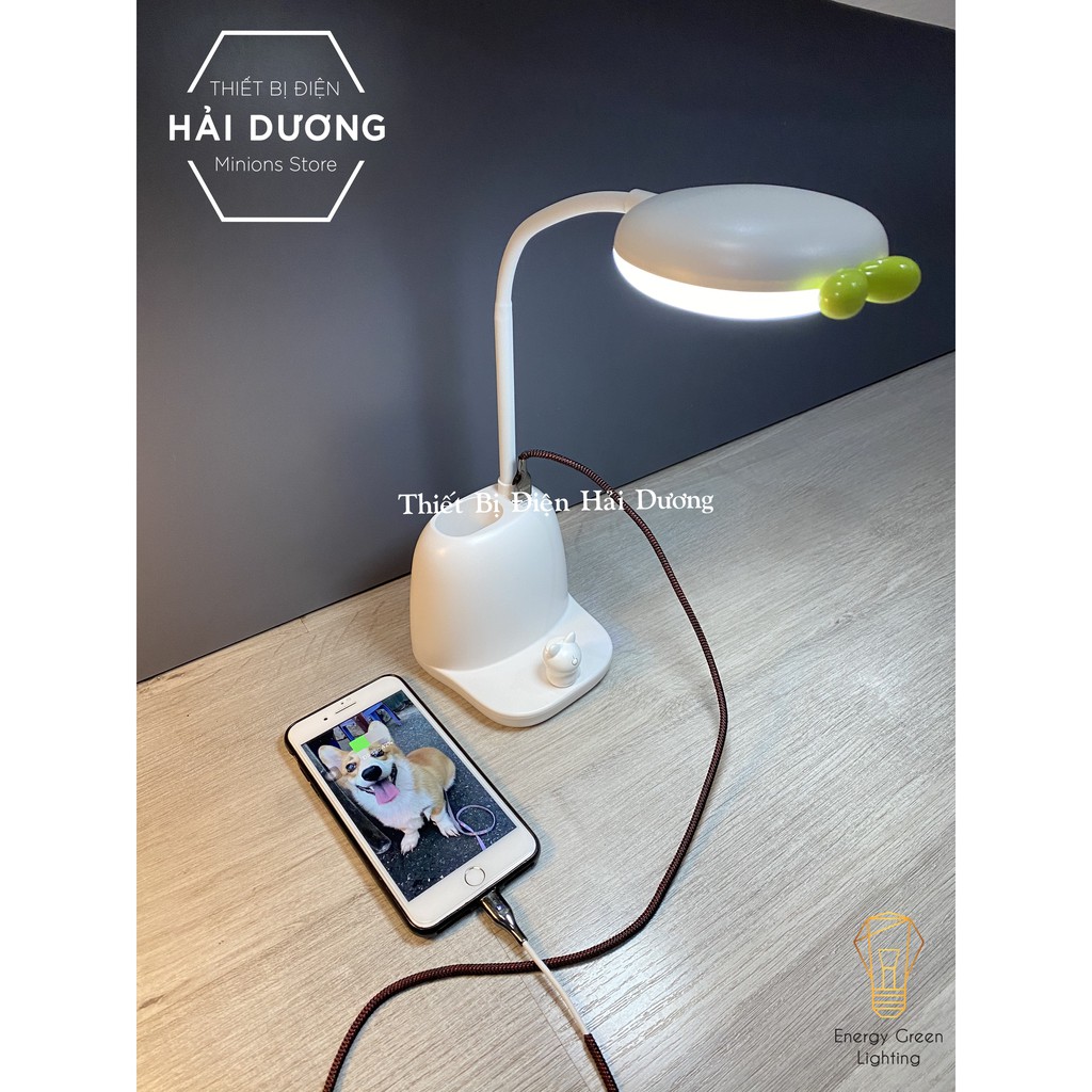 Đèn bàn LED dễ thương con mèo DB-2239 cảm ứng tắt mở 3 chế độ ánh sáng - tăng giảm ánh sáng có 2 màu trắng hồng-Có video