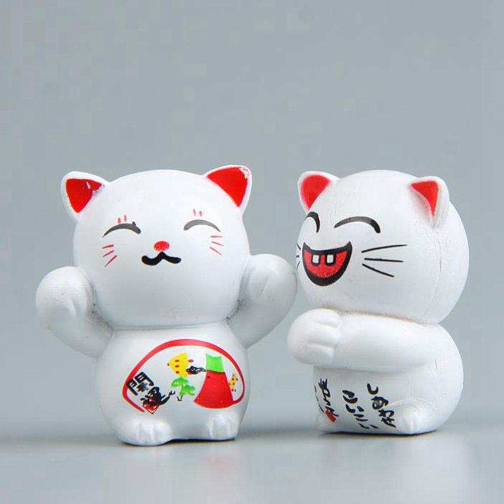 Đồ trang trí Chú Mèo Hoạt Hình May Mắn Mini Trang Trí Sân Vườn