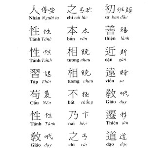 Sách - Tam Tự Kinh ( Trình Bày: Việt - Hán - Nôm )