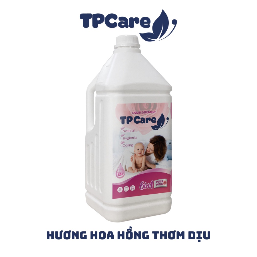 Nước Giặt Xả TPCARE 6in1 Đậm Đặc Thơm Lâu Diệt Khuẩn 3,5l