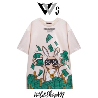 Áo thun bad rabbit thỏ dolla , tee áo phông local brand bad habits money tay lỡ habit club full tag freesize hlt shop